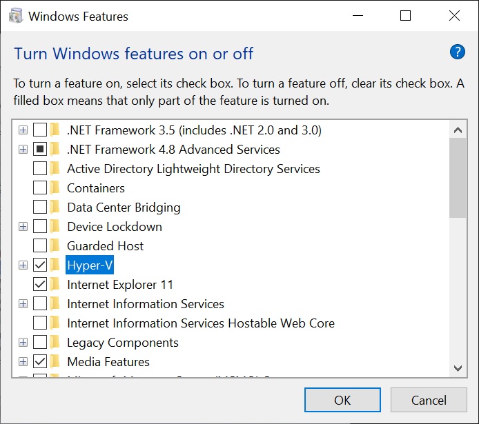 Установка Docker в Windows 10 изображение с сайта www.eth1.ru