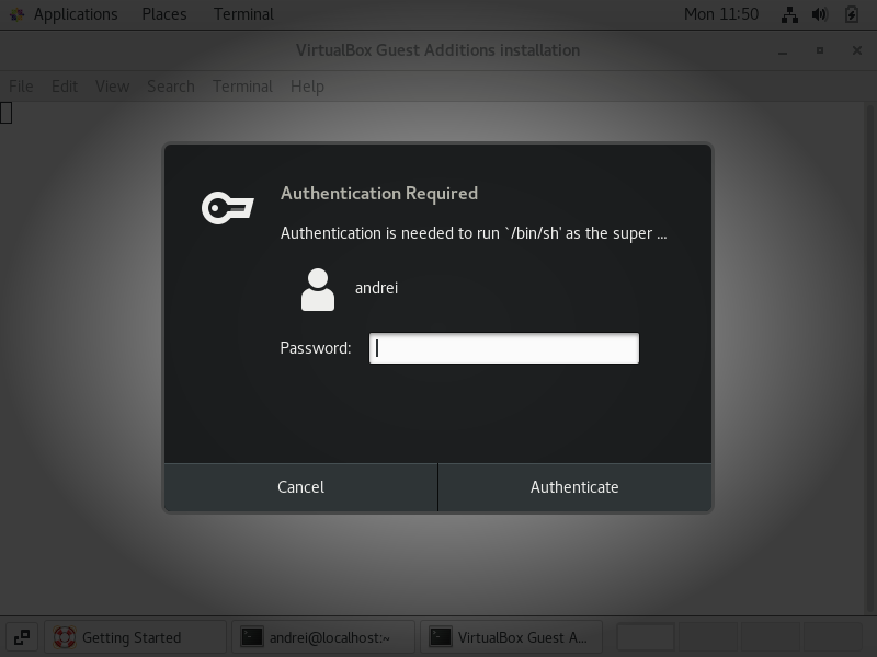 Установка Guest Additions VirtualBox изображение с сайта www.andreyolegovich.ru