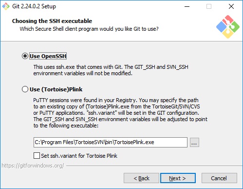 установка git for windows с openSSH изображение с сайта www.andreyolegovich.ru