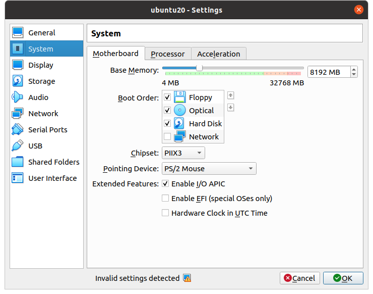 System Motherboard VirtualBox изображение с сайта www.andreyolegovich.ru