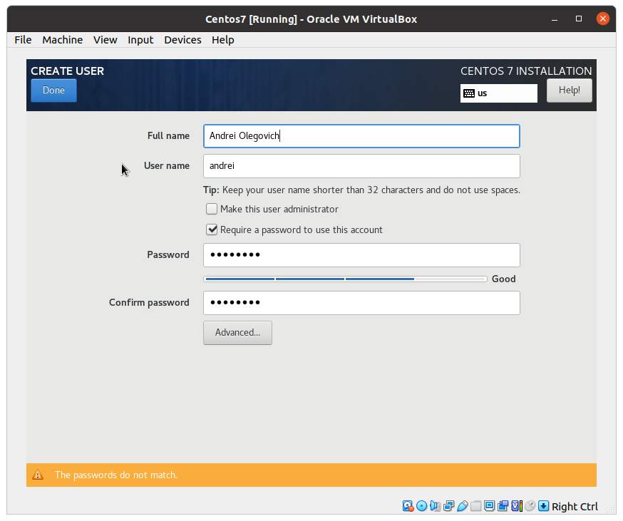 Установка CentOS 7 изображение с сайта www.andreyolegovich.ru