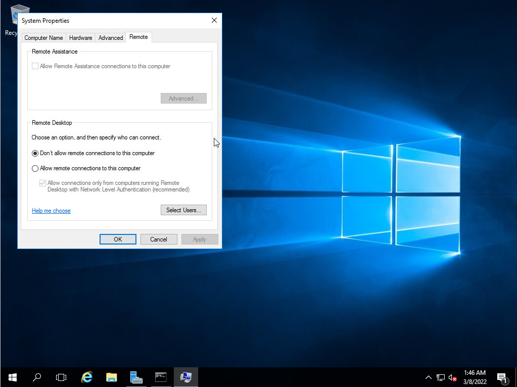 Разрешить доступ по RDP к Windows Server www.andreyolegovich.ru