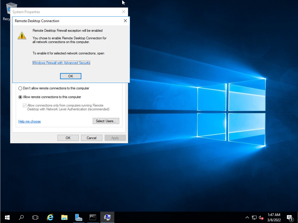 Разрешить доступ по RDP к Windows Server www.andreyolegovich.ru