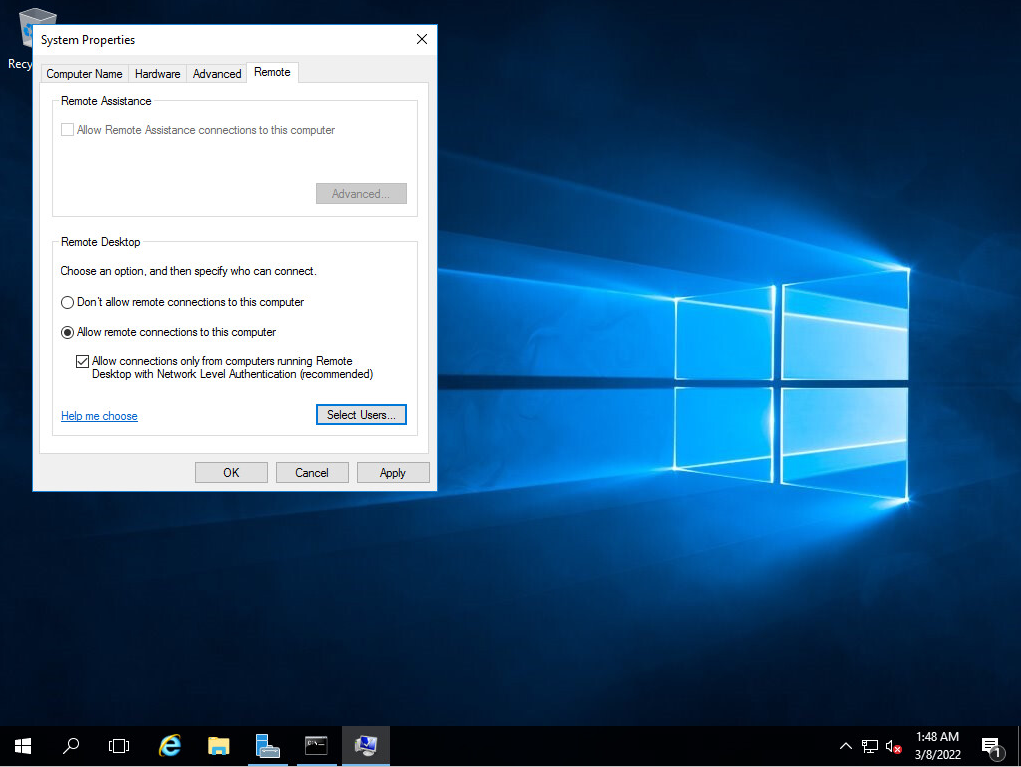 Разрешить доступ по RDP к Windows Server www.andreyolegovich.ru