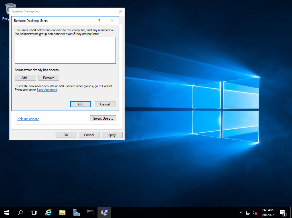 Разрешить доступ по RDP к Windows Server www.andreyolegovich.ru